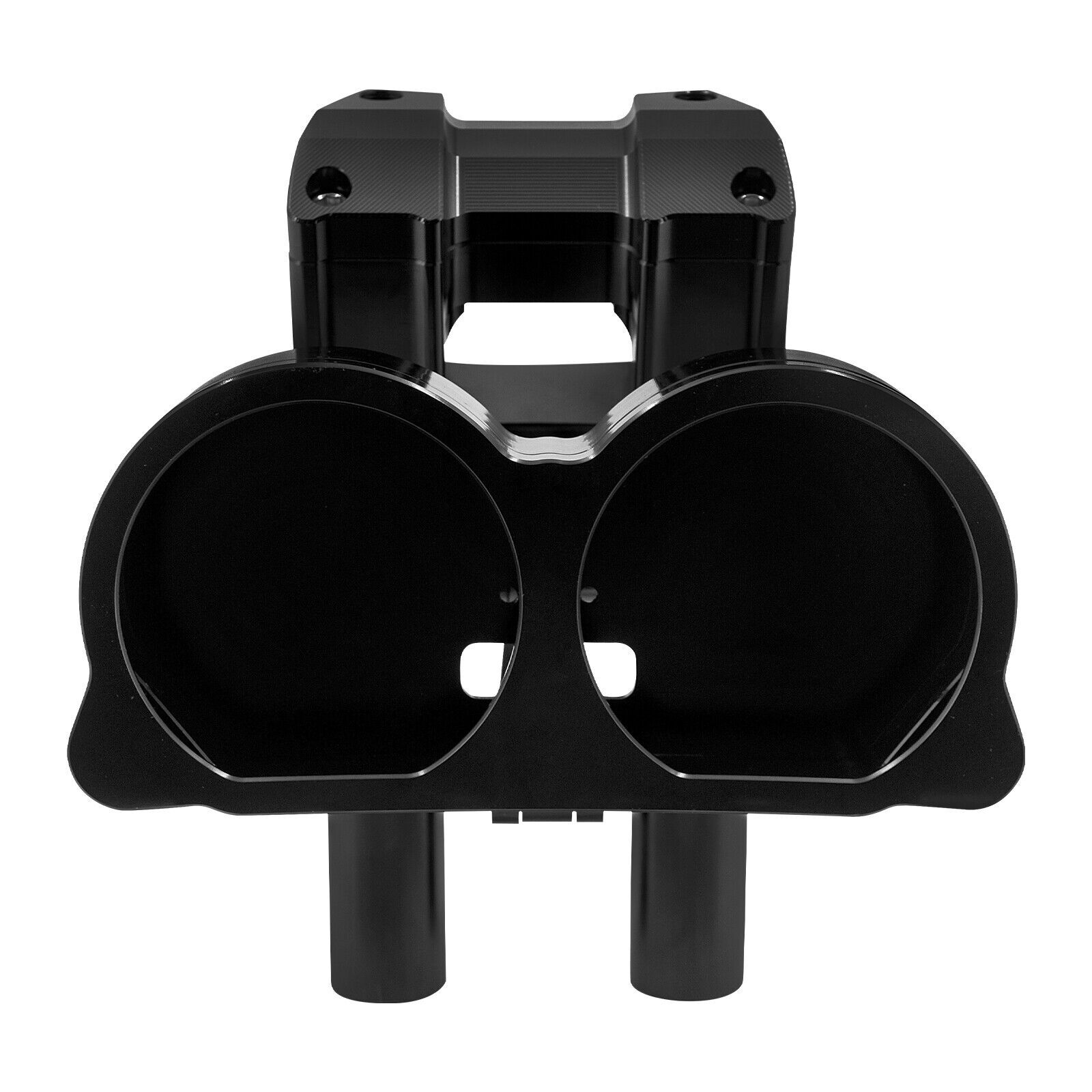 Dual Gauge Mount 1.25″ Bar Handlebar Riser 10″ Black Fit For Harley FLTR 15-23