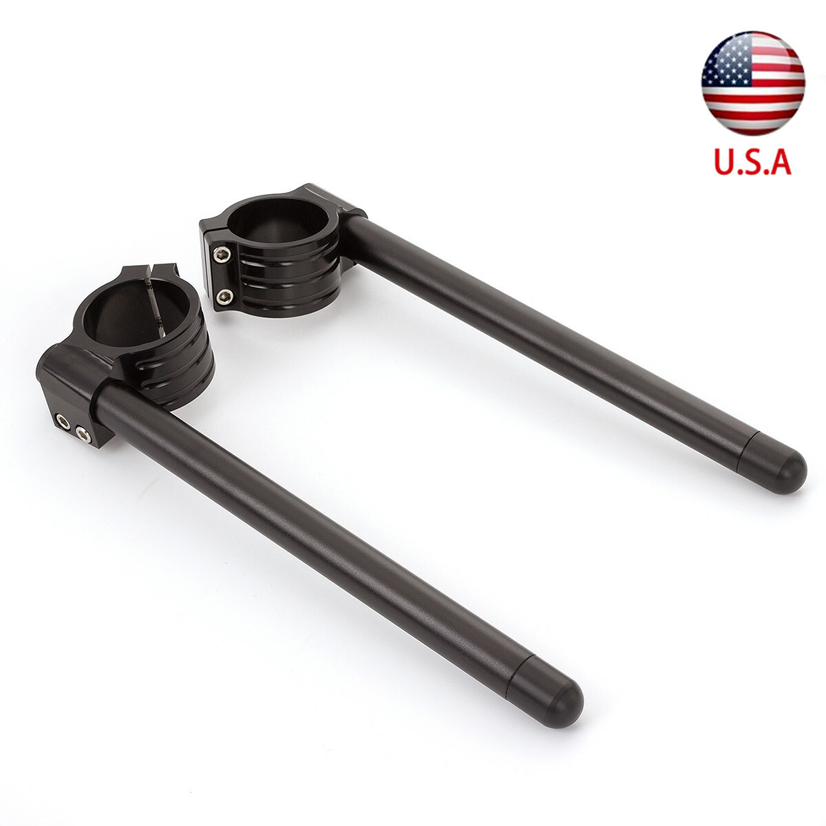 35mm CNC Fork Clip on Handlebar Clamp Mount Tube Handle Bar Hollow Motorcycle