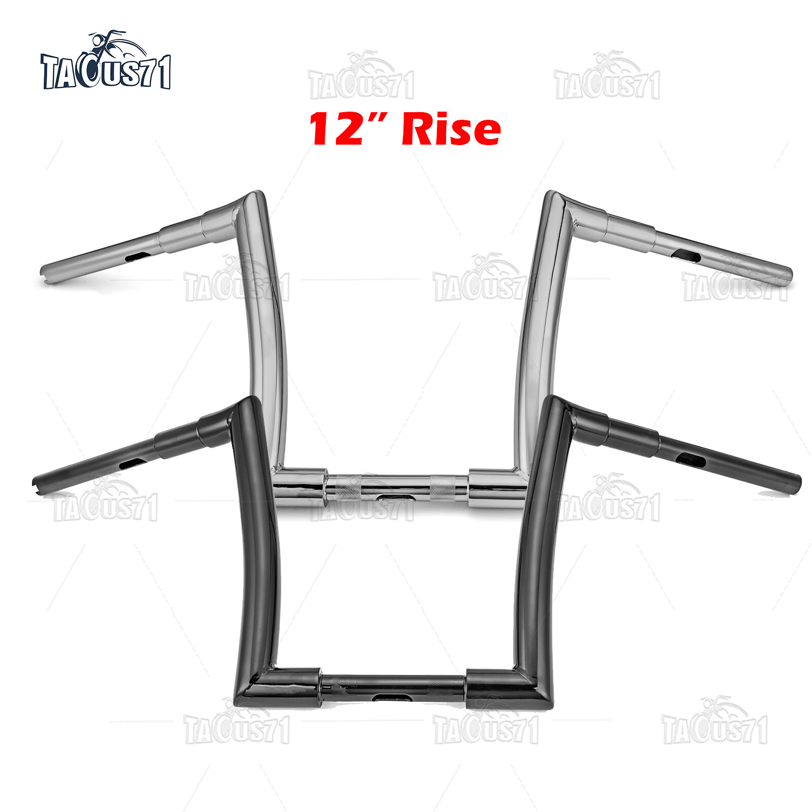 12” 14” 16” 18″ Ape Hanger Fat Bar 1-1/2″ Handlebar For Harley Road Glide