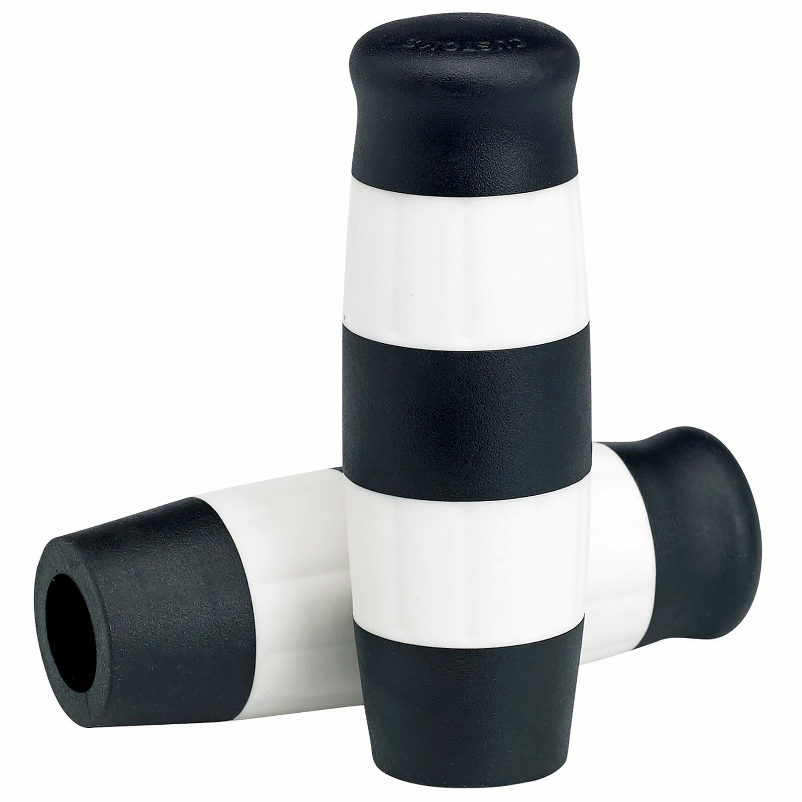 Lowbrow Customs Flying Monkey Grips – Black and White Stripes – 7/8