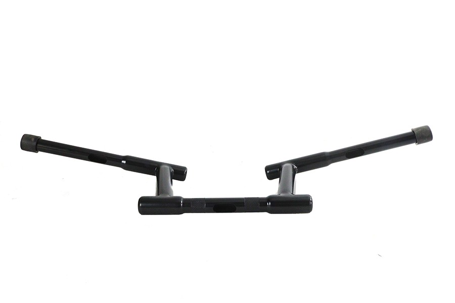 6 inch Z-Bar Racing Handlebar with Indents Black fits Harley Davidson