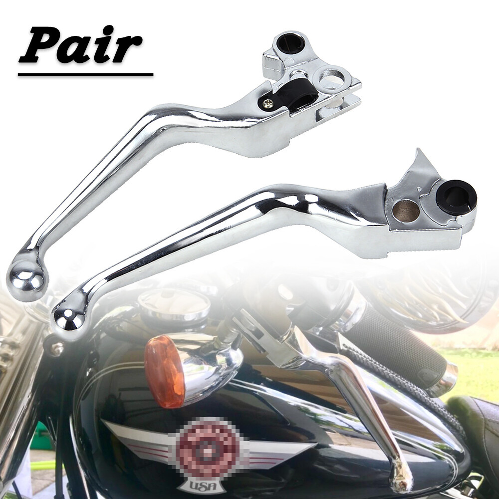 Chrome Hand Levers Brake Lever & Clutch Lever for Harley Hand Controls 1996-2006