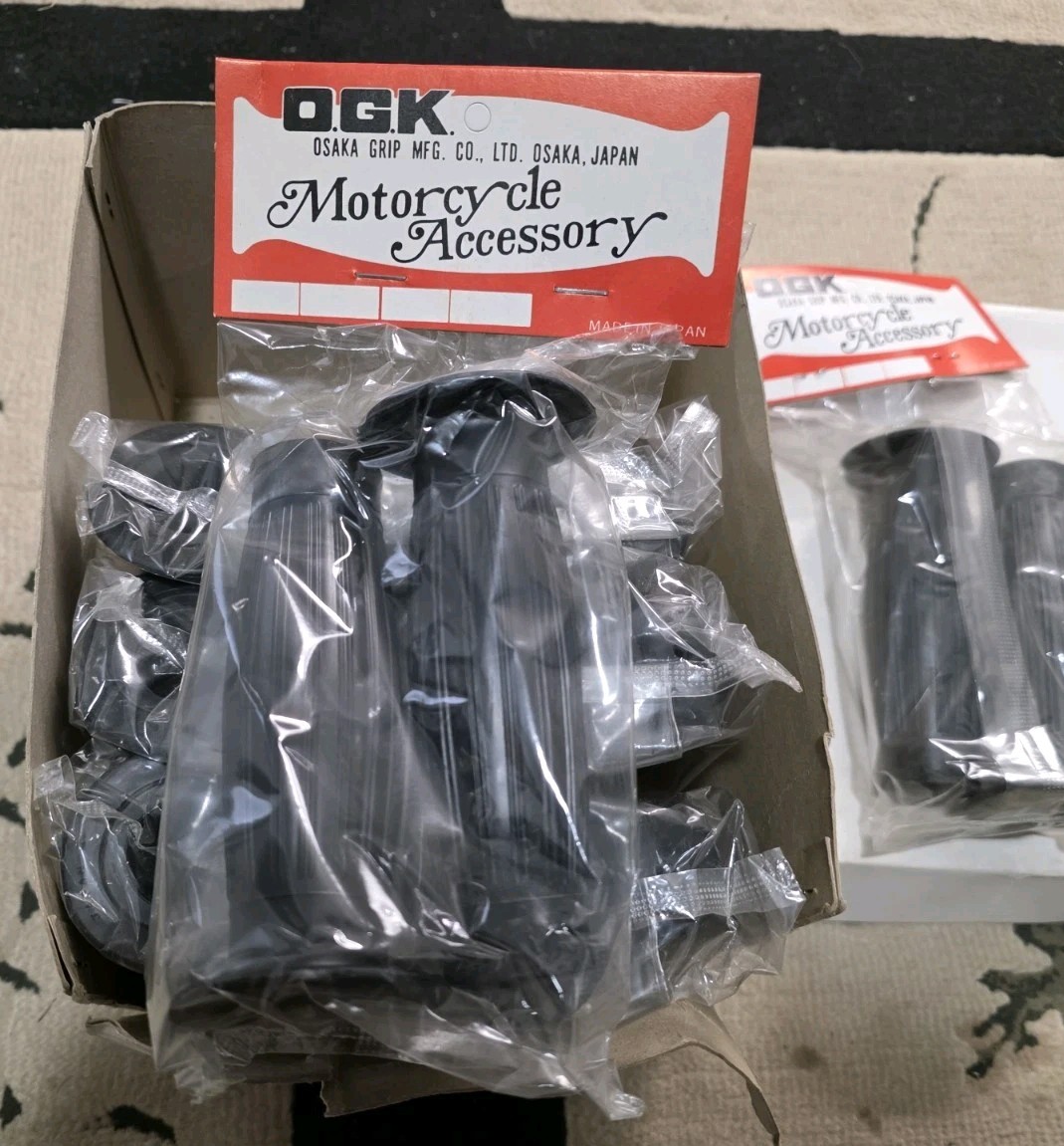 Vintage NOS 1970’s OGK MOTORCYCLE 1″ HANDLEBAR GRIPS TRIUMPH NORTON HONDA CB750