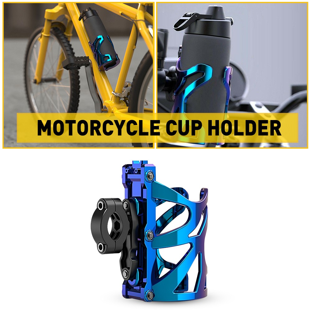 Universal Motorcycle Cup Holder Fit Honda, Handlebar Kawasaki Yamaha, SuzUSi,