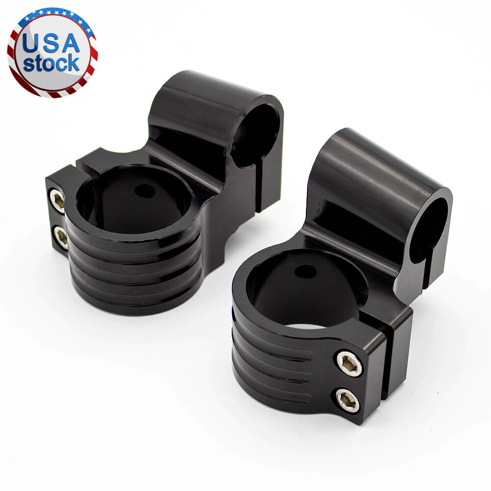 CNC Black 50mm Riser Fork Tube Clip On Handlebar Heads Mount Handle Clamp