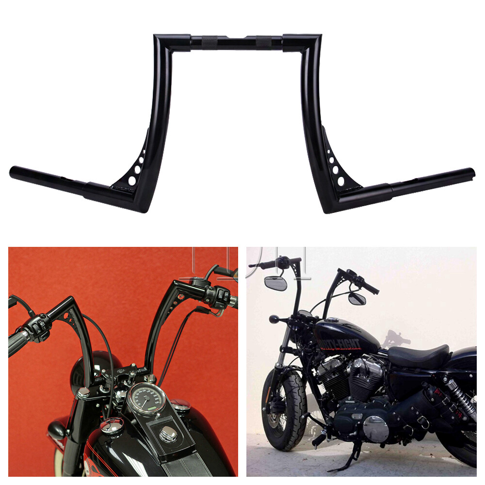 12″ Inch Rise Ape Hanger Handlebars For Harley Softail Dyna Sportster Custom