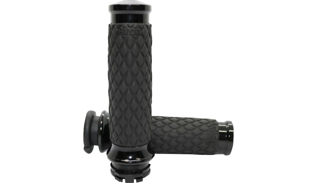 Avon Diamond Contour Custom Grips Black Anodized #DIA-65-ANO-FLY