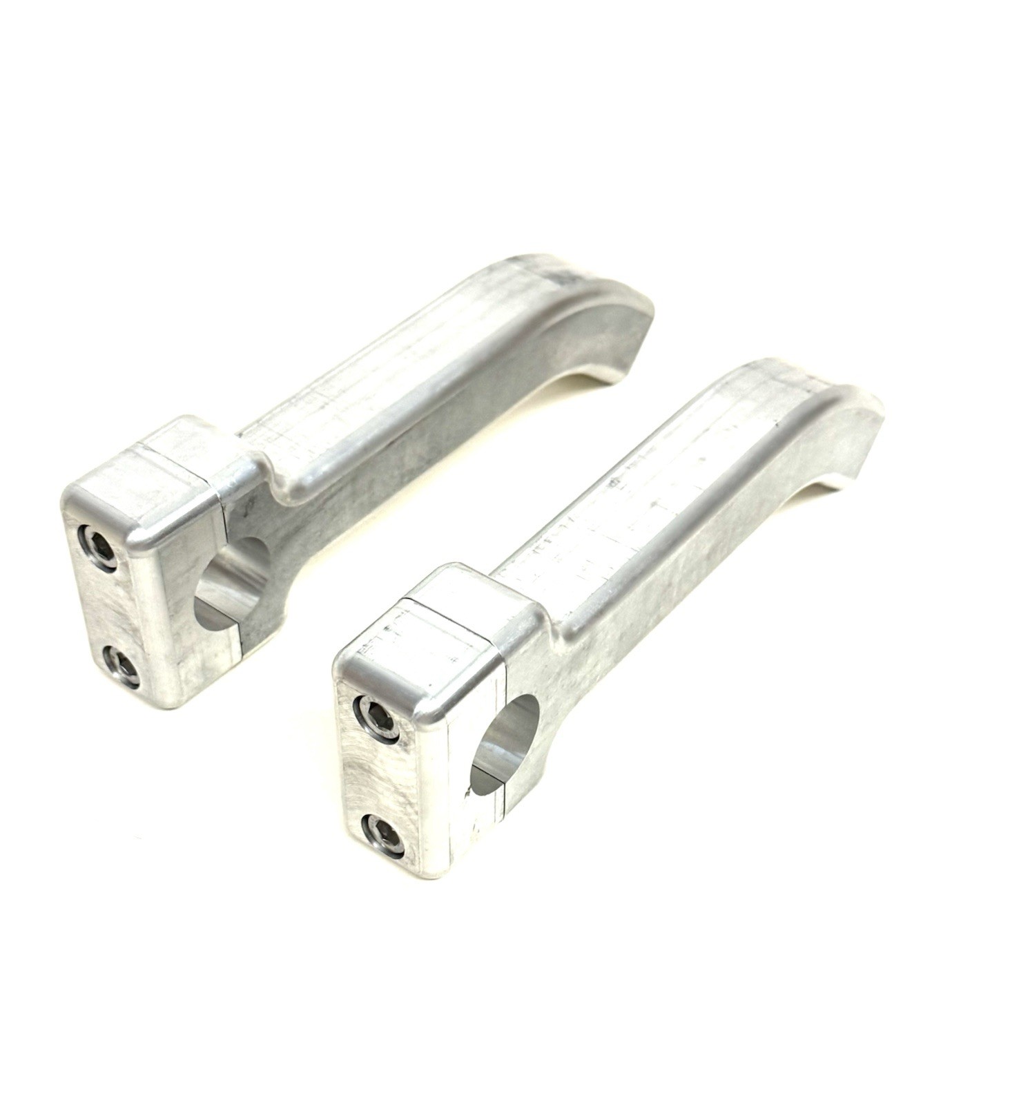 USA-MADE 4″ BILLET PULLBACK RISERS RAW NATURAL FOR CUSTOM HARLEY