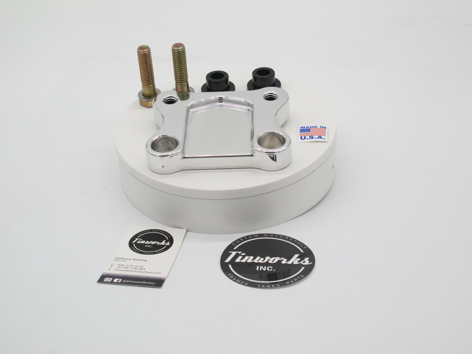 Tinworksinc Street Glide Handlebar Pullback Plate for HD Risers or T-Bars