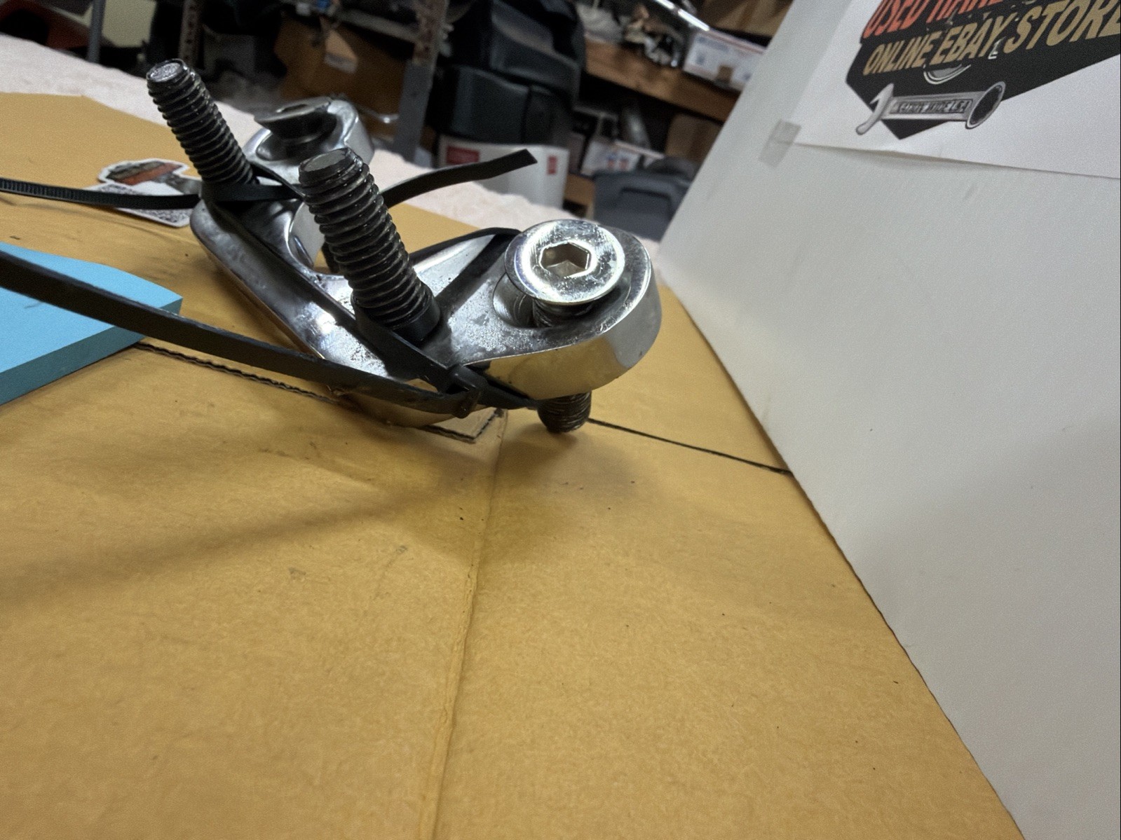 Harley DNA Springer Handlebar Riser Moving Bracket T Bar Clamp Paughco Chopper