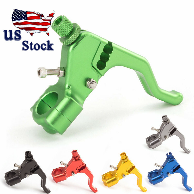 Motorcycle Stunt Clutch Lever Perch Bike With Cable Clutch Left Green Universal
