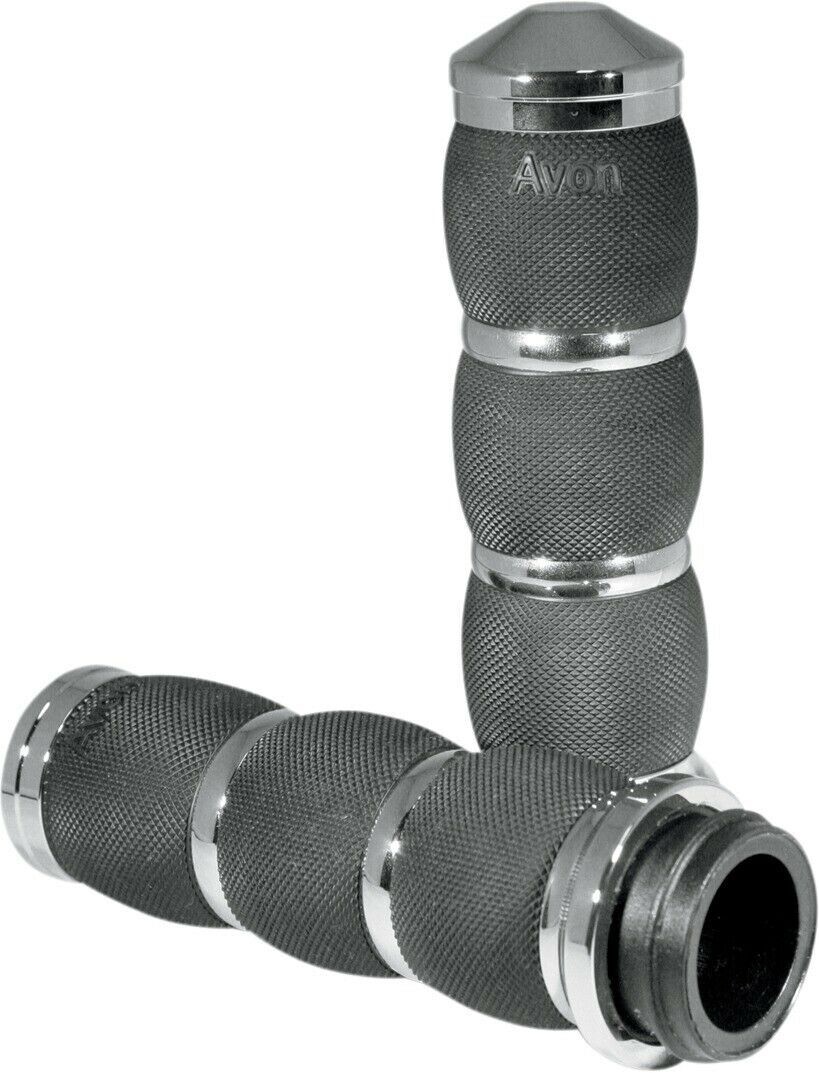 Avon Air Cushioned Grips Chrome for TBW Fly by Wire Harley Davidson AIR-91-FLY