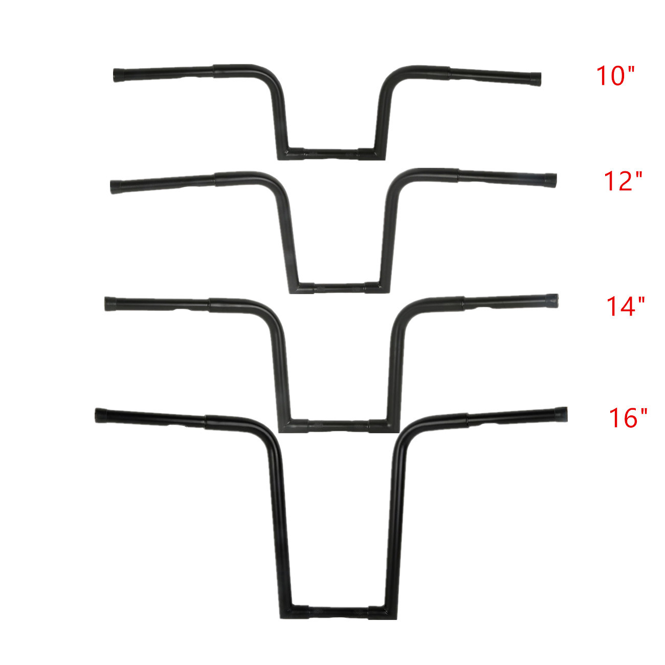 10″/12″/14″/16″ 1.25″ Ape Hanger Fat Handlebar Bars For Harley Softail Sportster