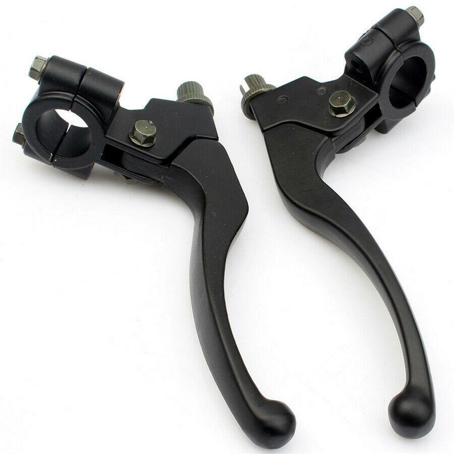1Pair Right Left 7/8″ 22mm Brake Clutch Lever Set Black Aluminum For Motorcycle