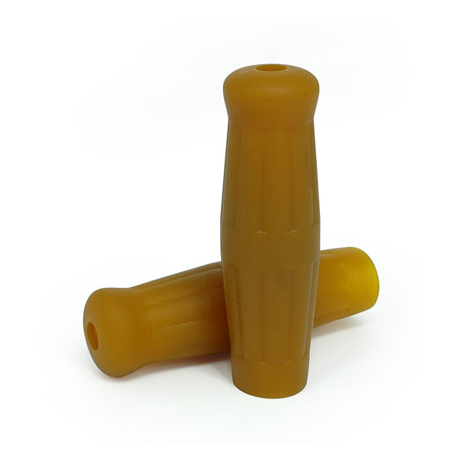 Vintage Coke Bottle Style Soft Rubber 1″ Handlebar Grips Retro – Natural