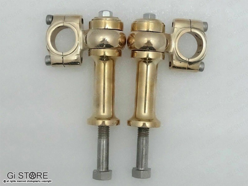 Universal Motorcycle Brass 1″ Handlebar Risers Clamp (2.5″ Rise Approx)
