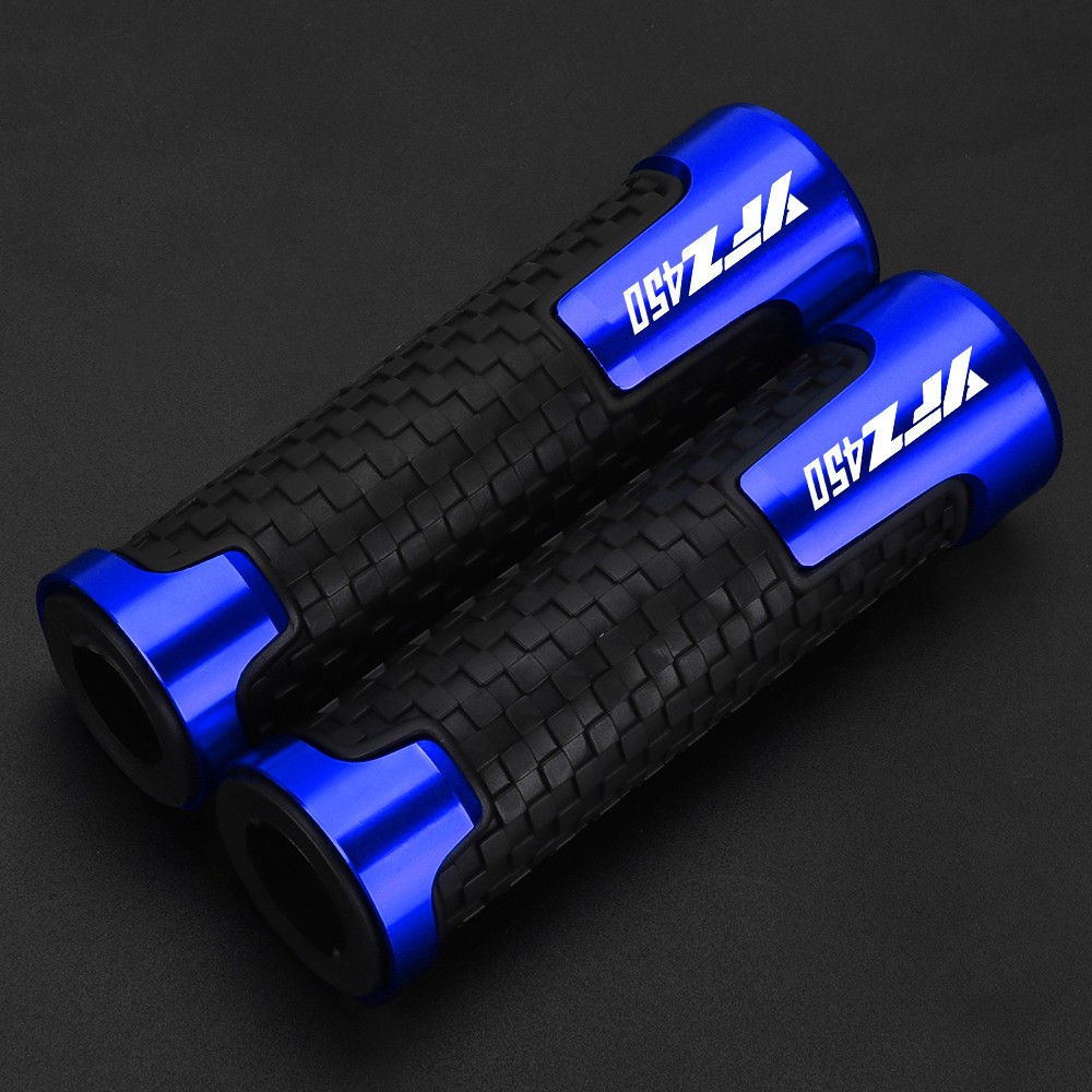 Blue For Yamaha YFZ450 YFZ450R YFZ450X YFZ CNC Grips Handle Handlebar 7/8″ 22mm