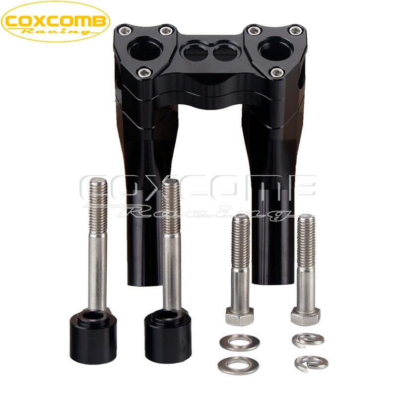 6″ 8″ 10″ 12″ inch Tall Handlebar Risers 1-1/2″ Clamp Pullback 1.5″ for Harley