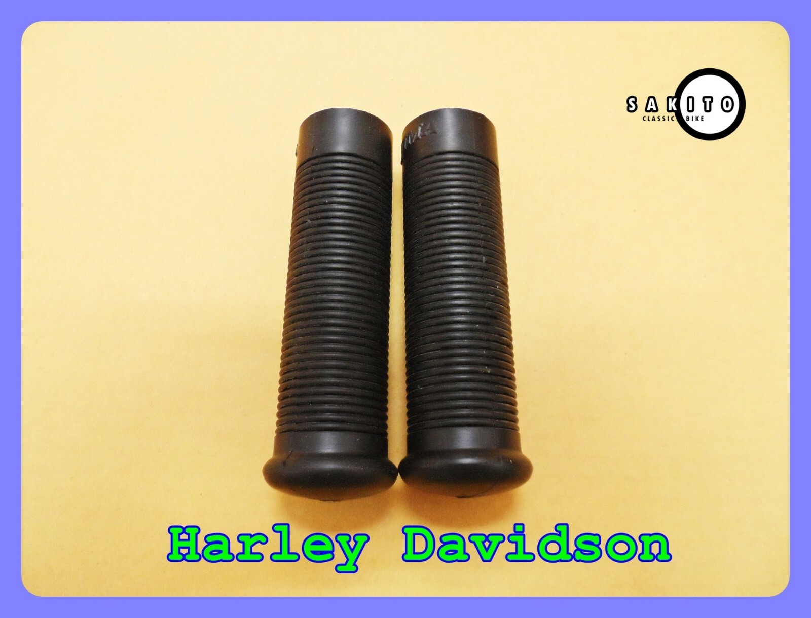 Fit Harley Davidson Hand Grip Rubber Set Black KIJIMA **sa3323**