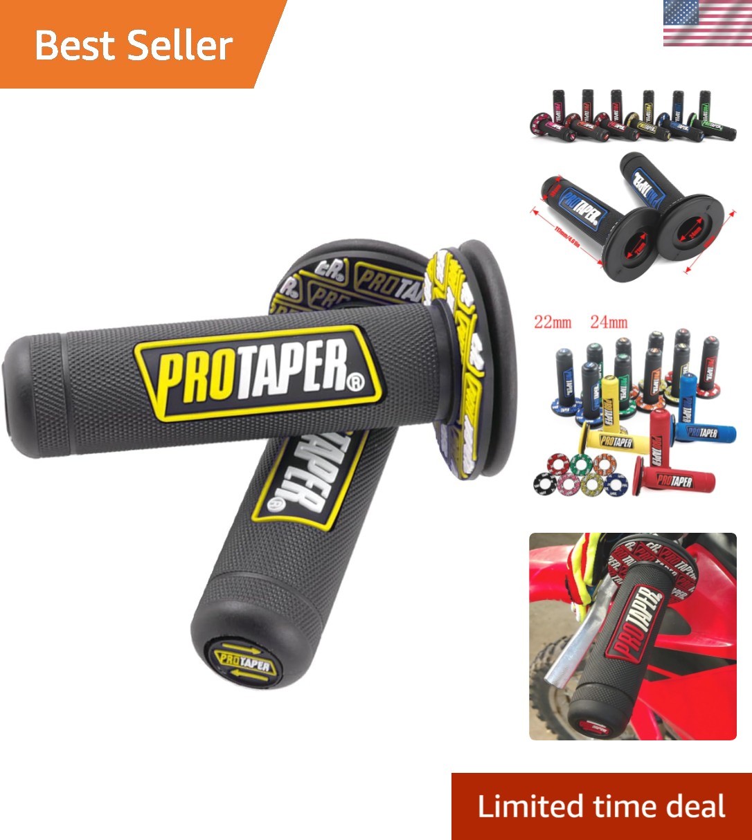 7/8” Universal Dirt Bike Handle Grips – Durable Silicone with Stylish Colors