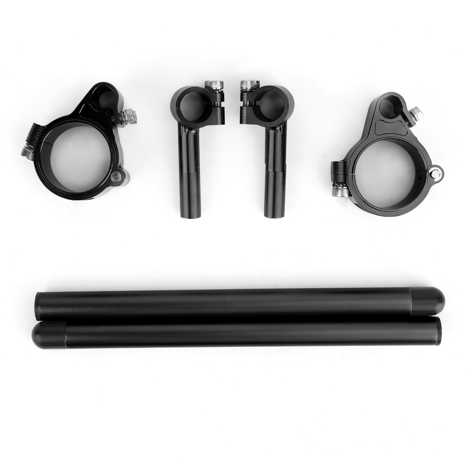 Universal Adjustable Rotatable CNC Billet Clip Ons Fork Tube Handlebar 47mm BLK