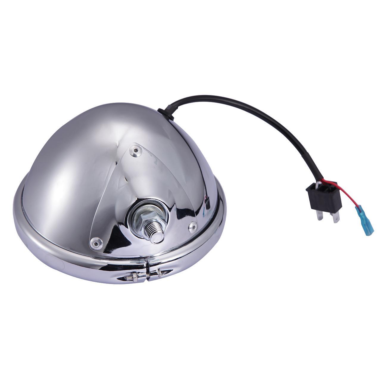 5 3/4″ 5.75 Inch Led Headlight Housing Bucket Cover for Harley Motorcycle Chrome