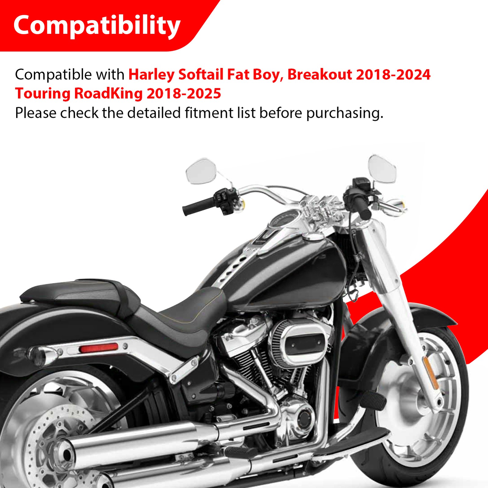 Black Steel pre-wired APE Hanger Bar-sharp For Harley Softail Fat Boy 2018-2024