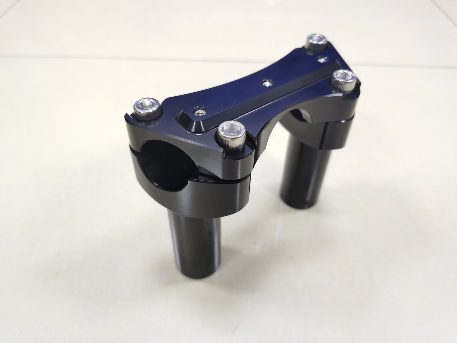 4″ Black Handlebar Risers Top Clamp For Harley 1″ Bar Sportster 1200 883 Softail