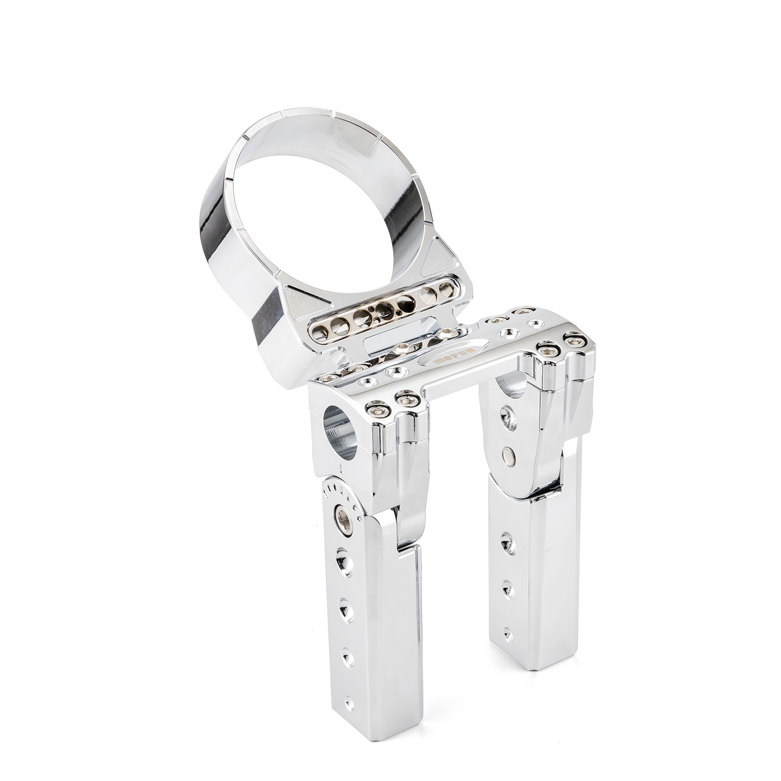 6″ Handlebar Riser Clamp with Gauge Mount Housing for Harley Dyna Fat Street Bob