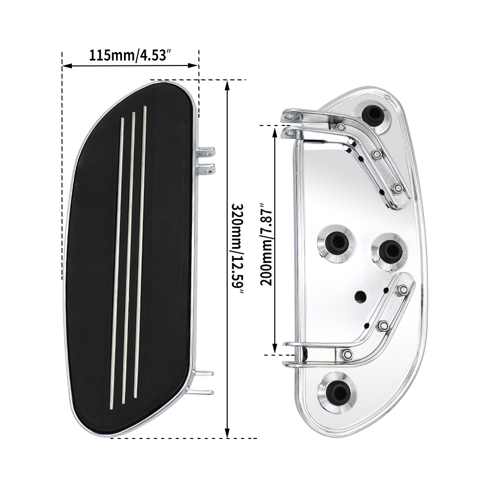 Front Rear 1-1/4″ 32MM Mount Foot Pegs / Footboards For Harley Touring 1993-2023