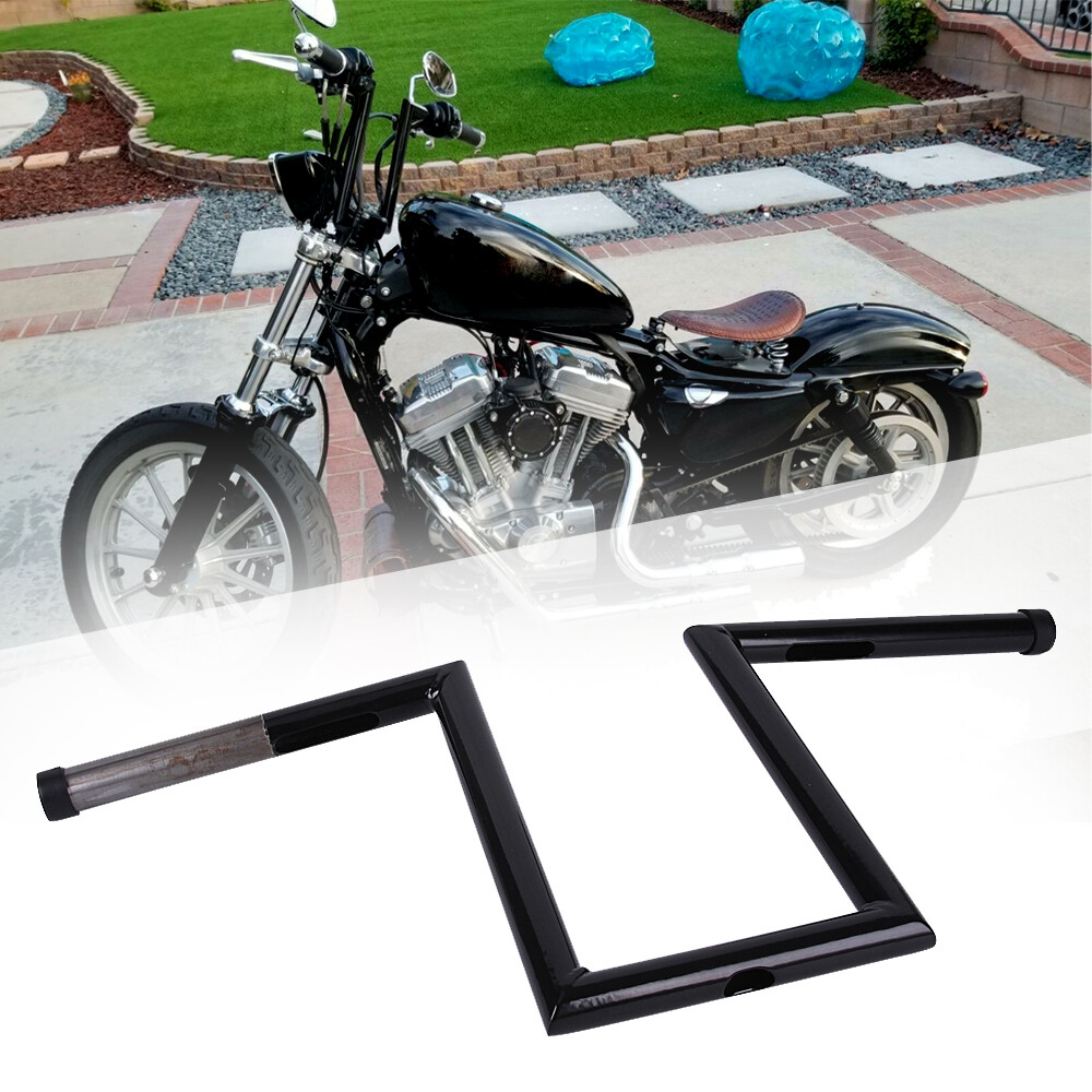 Motorcycle 1″ inch Drag Z-Bar Rise 10-1/2″ Ape Hanger Handlebar For Harley FXS