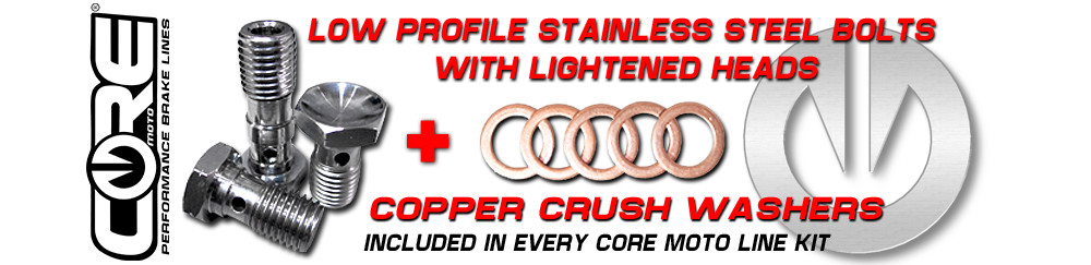 CORE MOTO KAWASAKI KX250F KX450F 2012-2019 FRONT AND REAR BRAKE LINE KIT