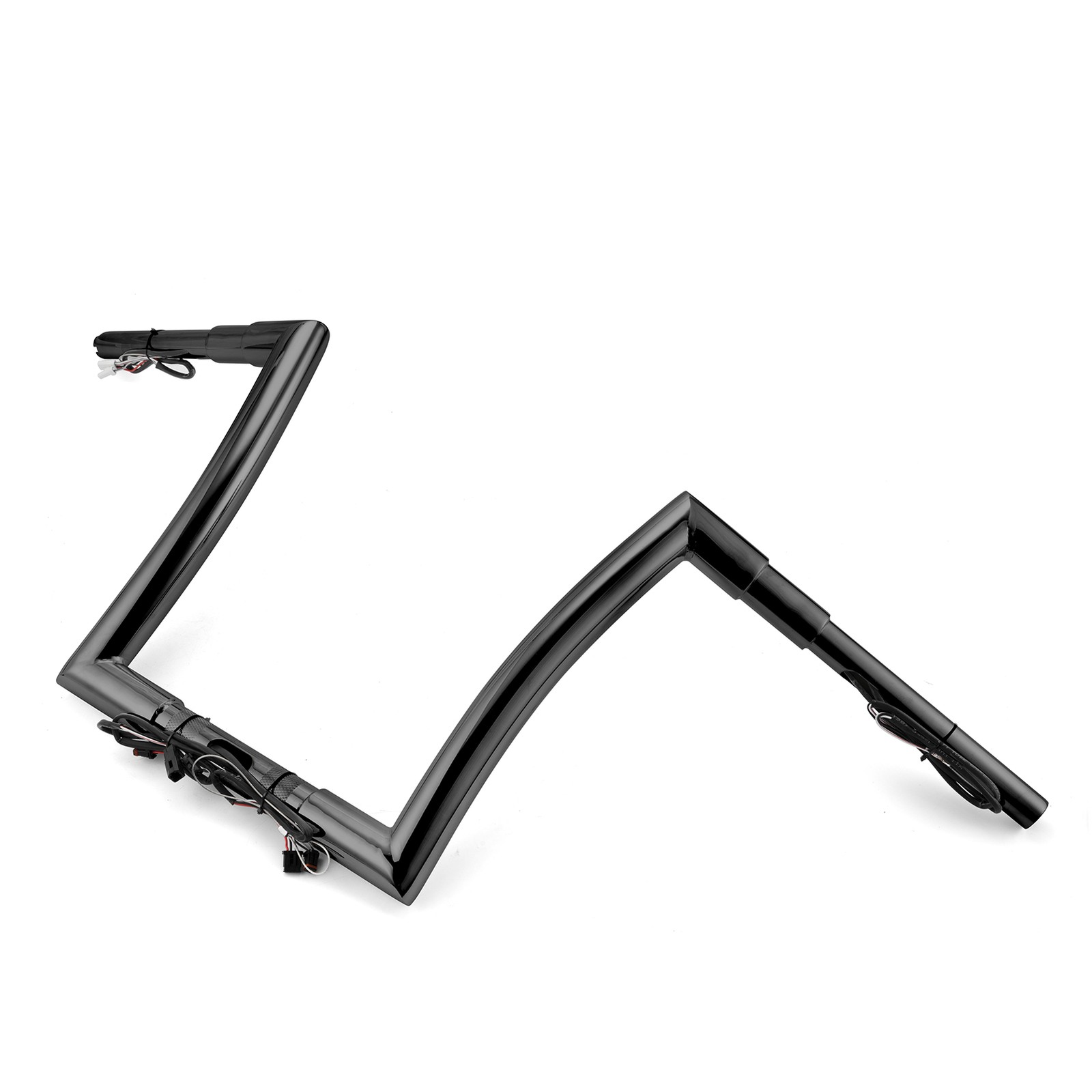 12″ High 7″ Pullback Black Pre-wired Steel Ape Bar For Harley Road Glide 15-23