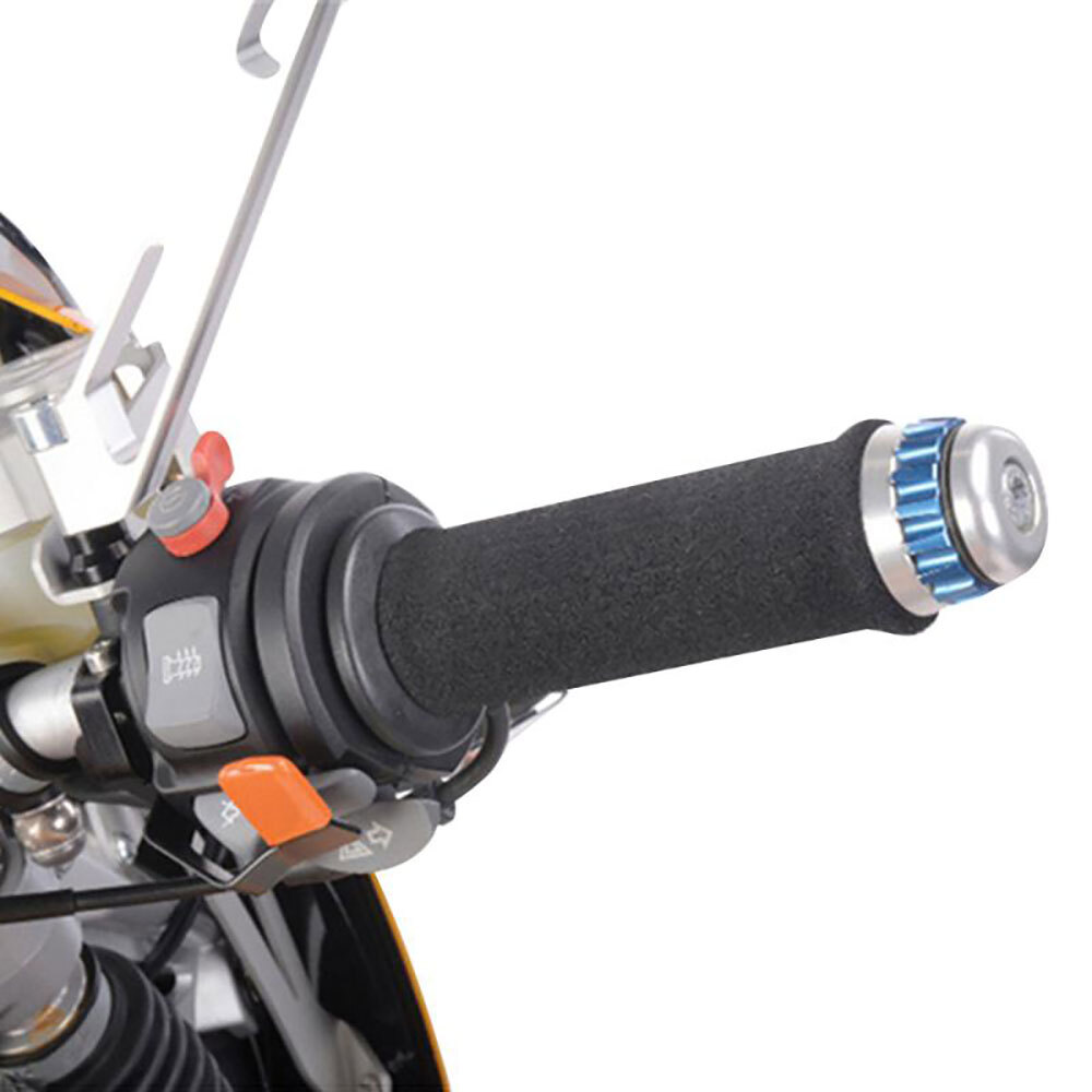 2Pcs Motorbike Handlebar Slip-on Foam Covers Anti Vibration For Motorcycle Grip