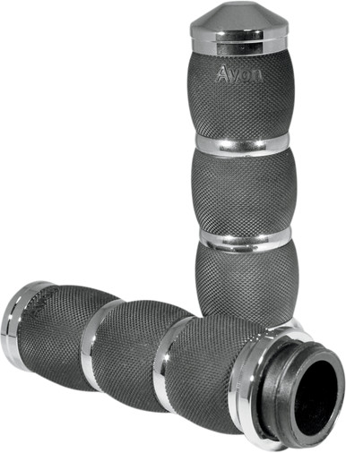 Avon Grips Air Cushion Chrome TBW 2008-2023 Harley-Davidson AIR-91-FLY