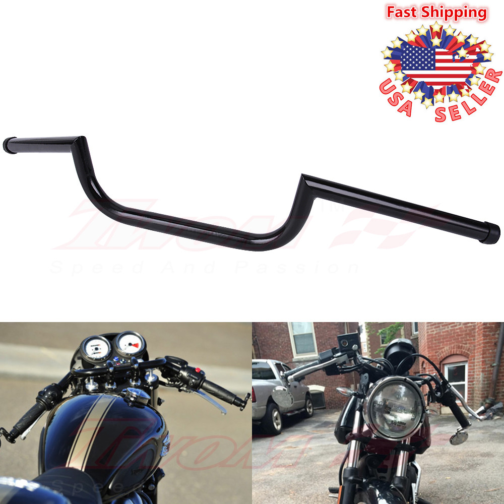 Motorcycle 7/8″ Diameter Clubman Universal Handlebars Bars Rise For Cafe Racer