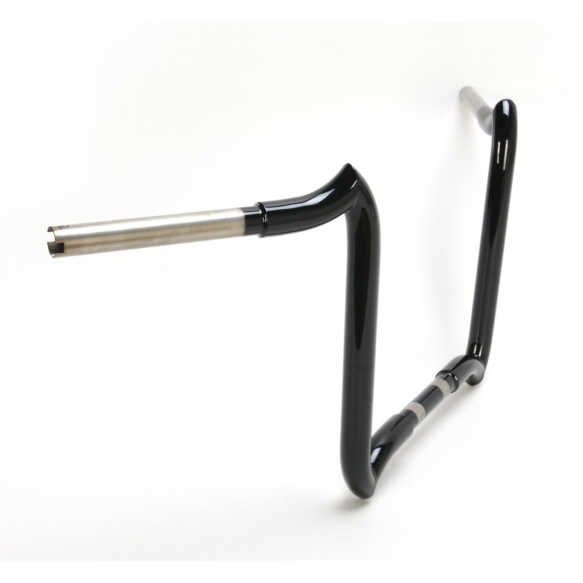 KST Kustoms High Gloss Black 1 1/4″ SS Mayhem 12″ Rise Handlebars-3213719HG