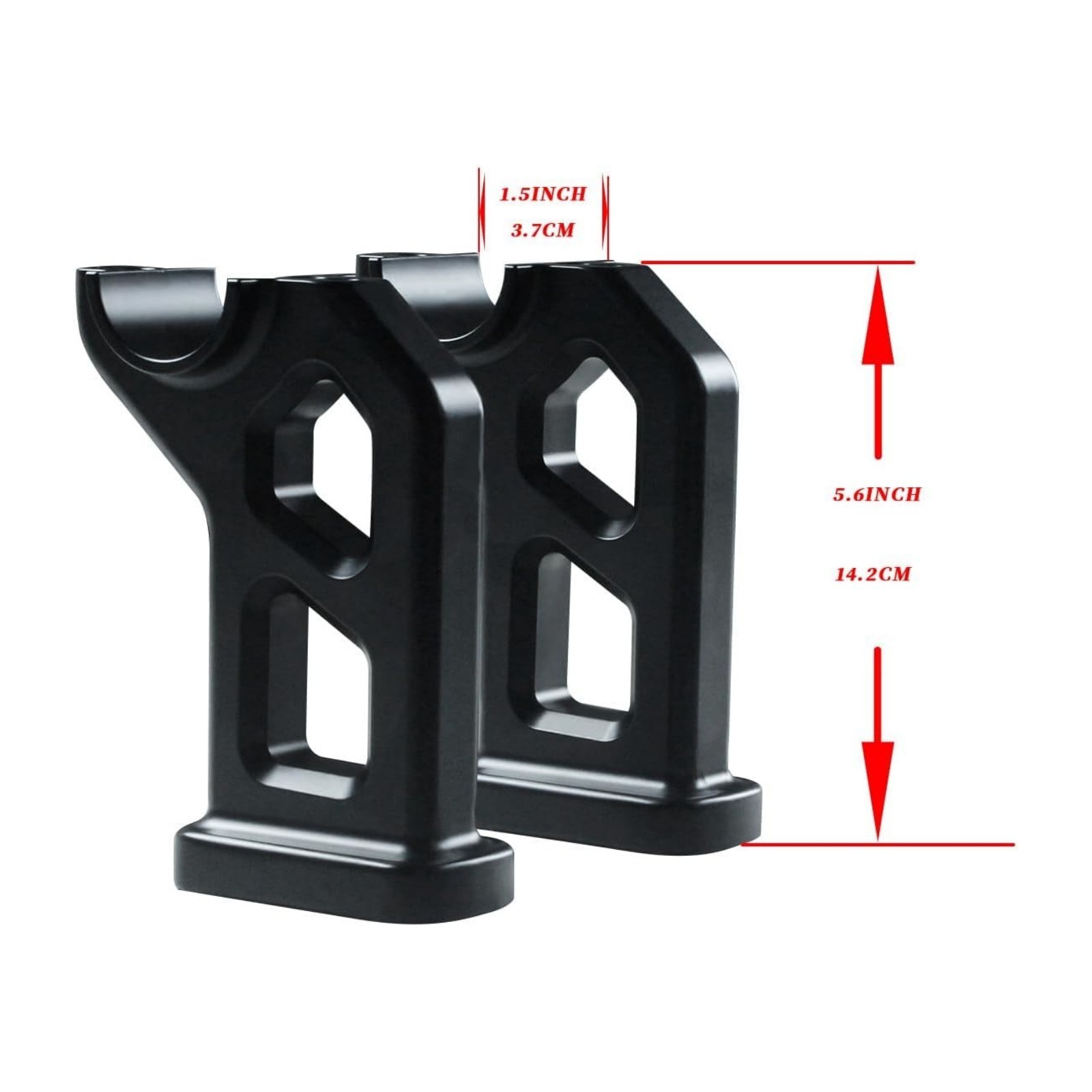 5.0 inch Tall Matte 1.5″ Handlebar Risers For Harley Davidson 2018-2024 Black