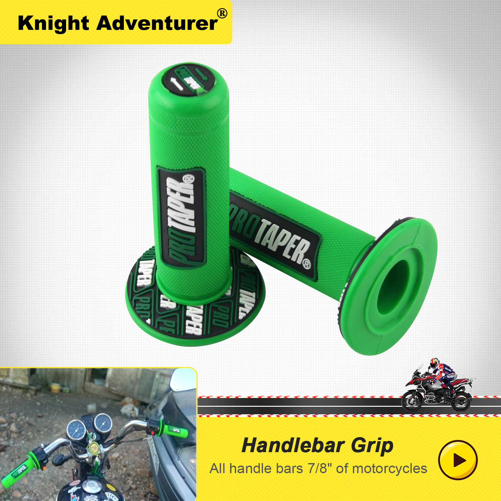10 Colors ATV Scooter Dirt Pit Bike 7/8″ 22/24MM Hand Grips Rubber Handlebar