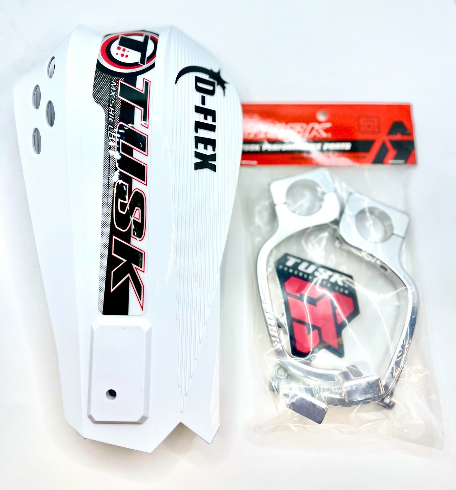 Motocross MX Handguards Tusk MX D-Flex WHITE HONDA hand guards gaurds dirt bike