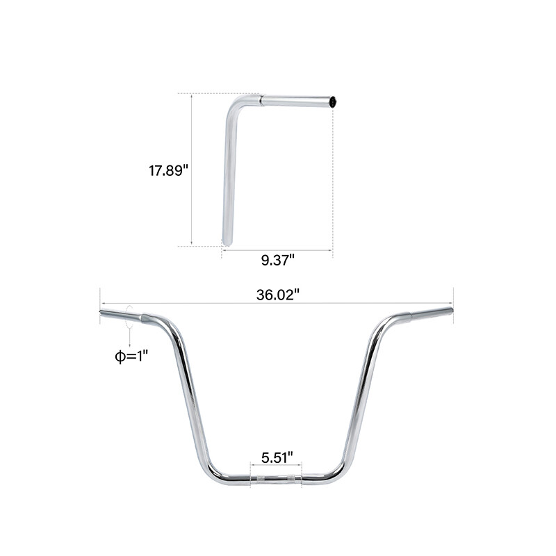 10/12/14/16/18” Ape Hanger Handlebar Fit For Harley FLST FXST Sportster XL 883