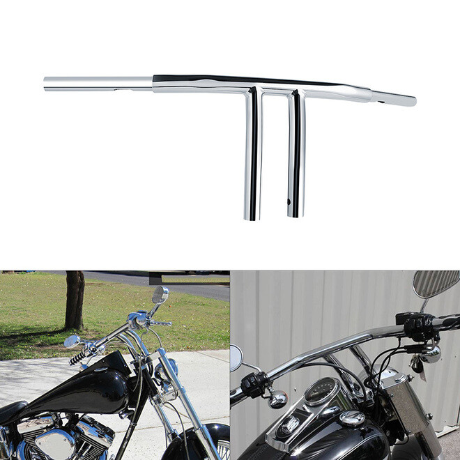 6/8/10/12/14″ Rise 1-1/4″T-Bar Handlebars Fits For Harley Softail Chopper Custom
