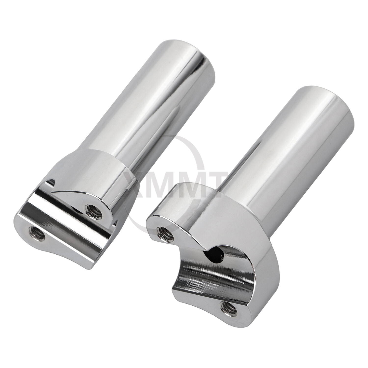 Chrome 4″ Handlebar Risers For Harley 1″ Bar Low Rider Road King Softail FXSTD
