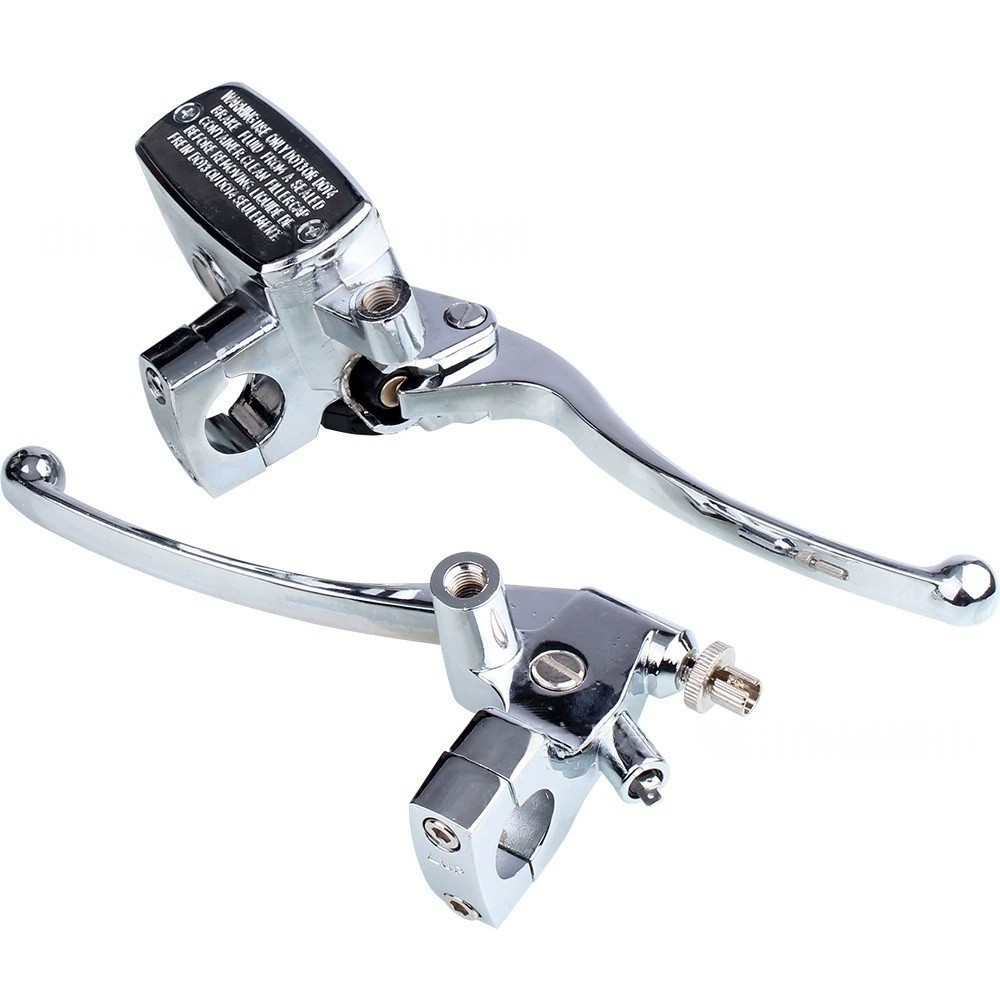 1″ 25mm Chrome Master Cylinder Clutch Lever Set Honda Shadow V-Star Vulcan 16mm