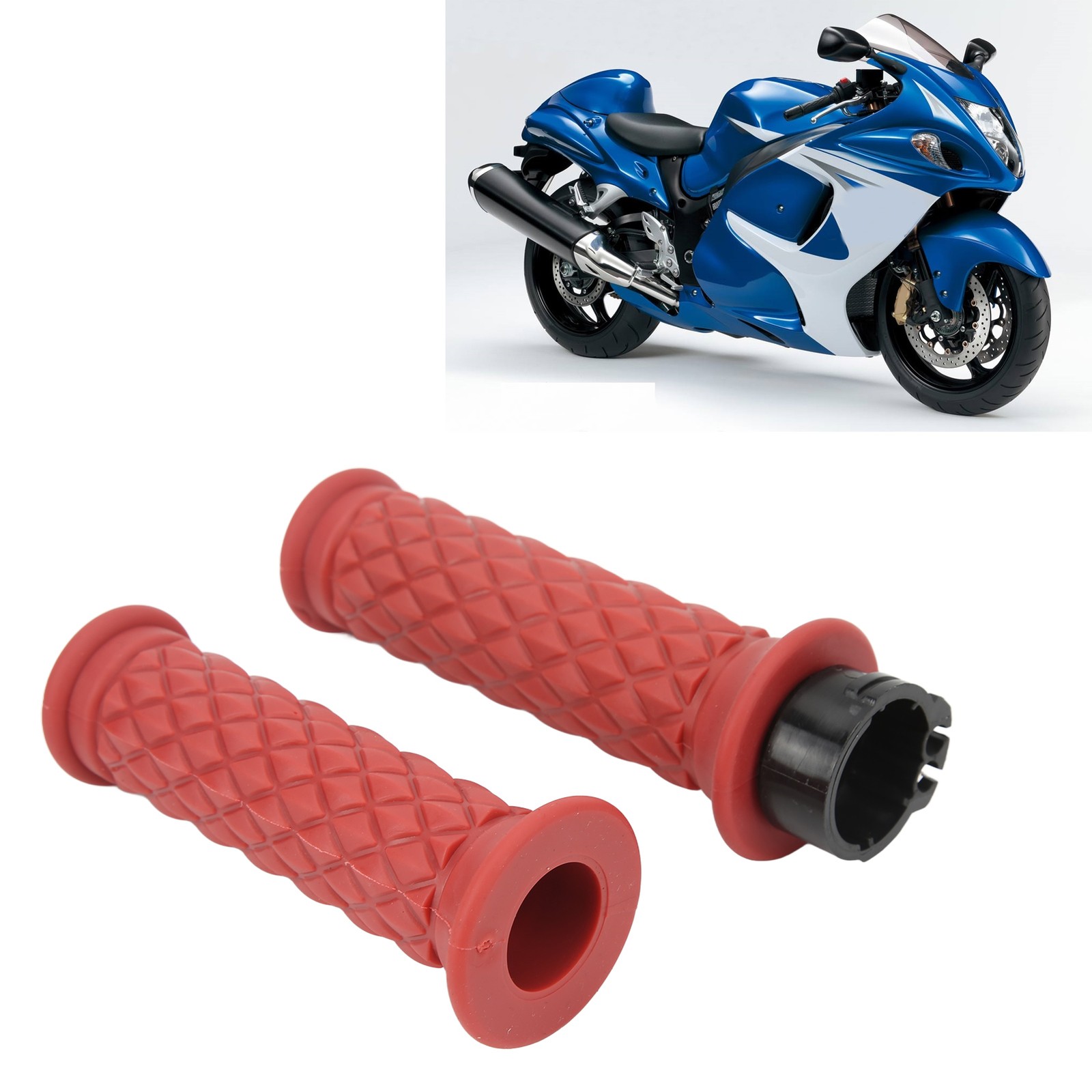 1 Pair Motorcycle Handle Grip 25mm Left Right Universal Throttle Handle Repl