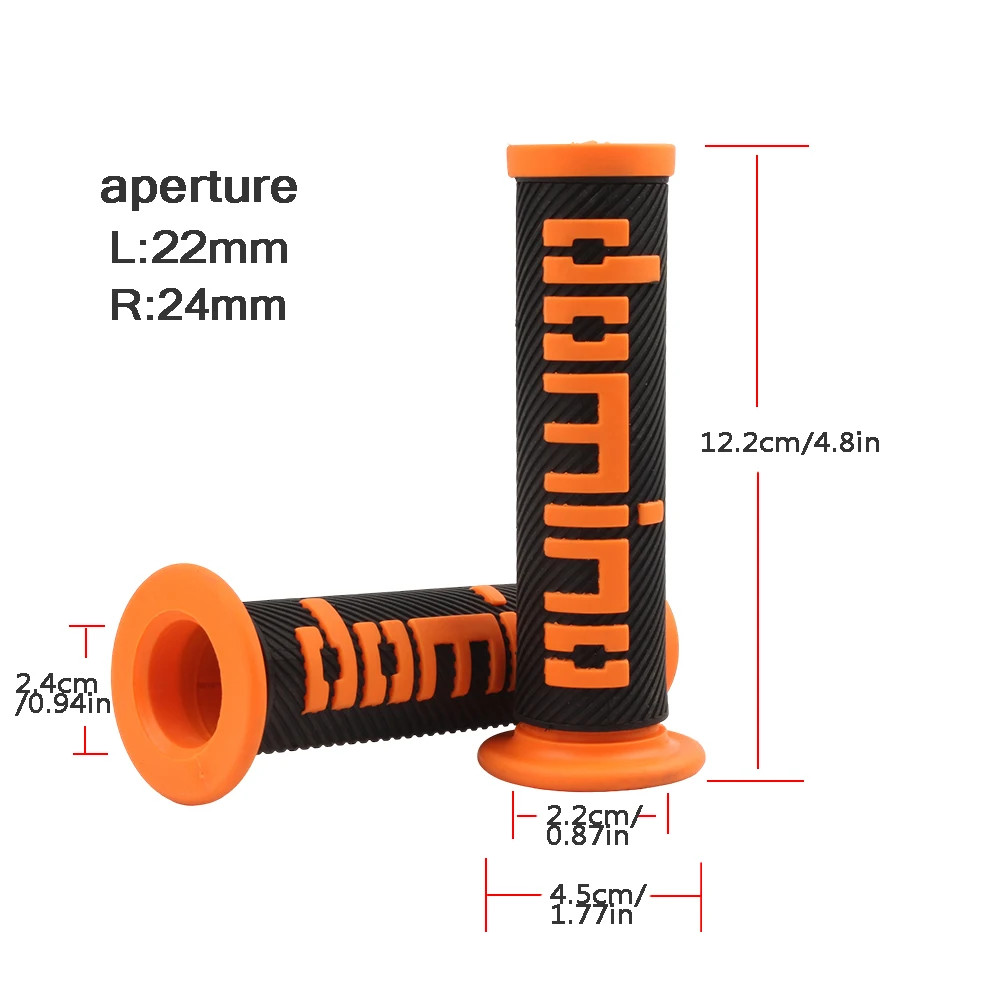 Rubber Motorcycle Handlebar Grips 22/24mm Universal Motorbike Handle Bar Part fo