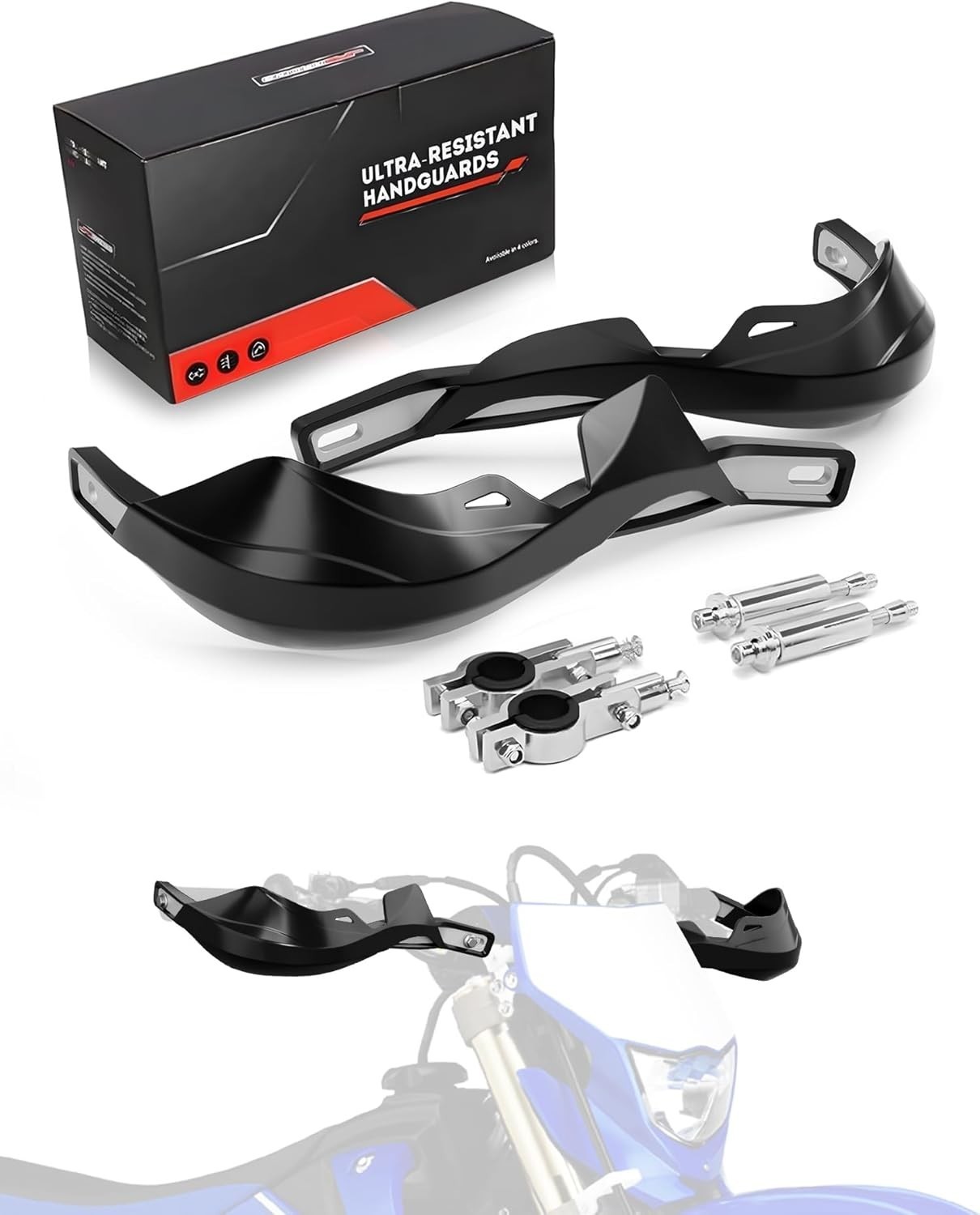 Dirt Bike Handguards Aluminum Plastic 7/8 1 1/8 Inch Universal Fit
