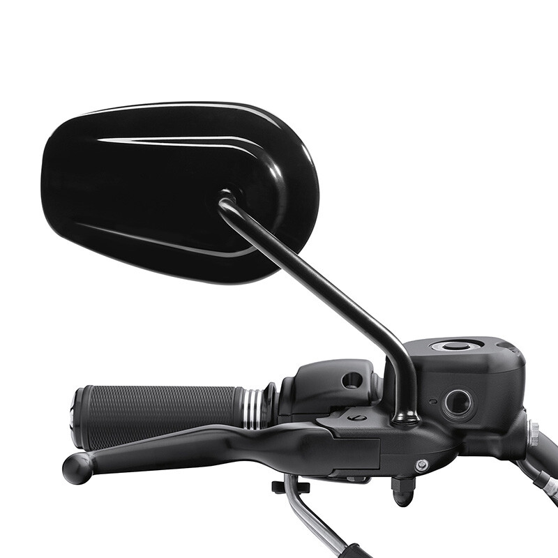 Black Rear View Mirrors Fit For Harley Touring Road Glide Heritage Softail Slim