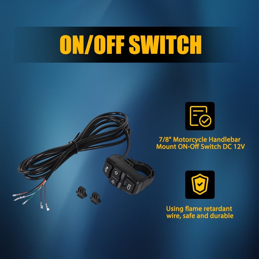 7/8″ 22mm Motorcycle Handlebar Horn Turn Light Switch Control Universal 1-10PCS