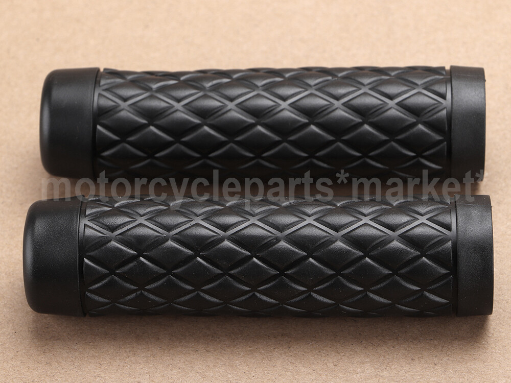 Pair 1″ Black Rubber TPV Torker Grips For Harley Dyna Softail Sportster 883 1200